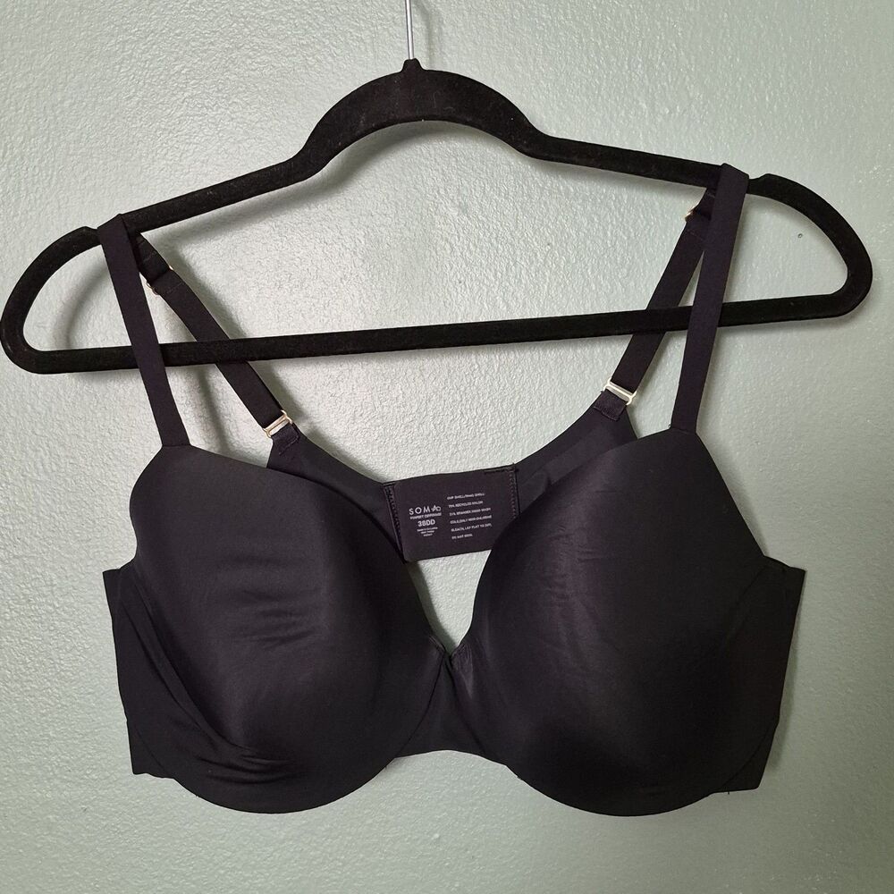 Soma Perfect Coverage Bra Black 38DD Underwire